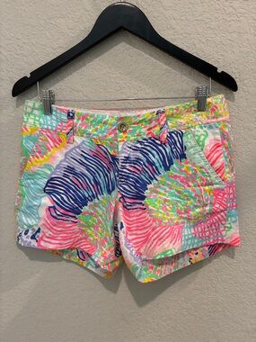 Lilly Pulitzer High-Waist Multicolor Floral Print Shorts
